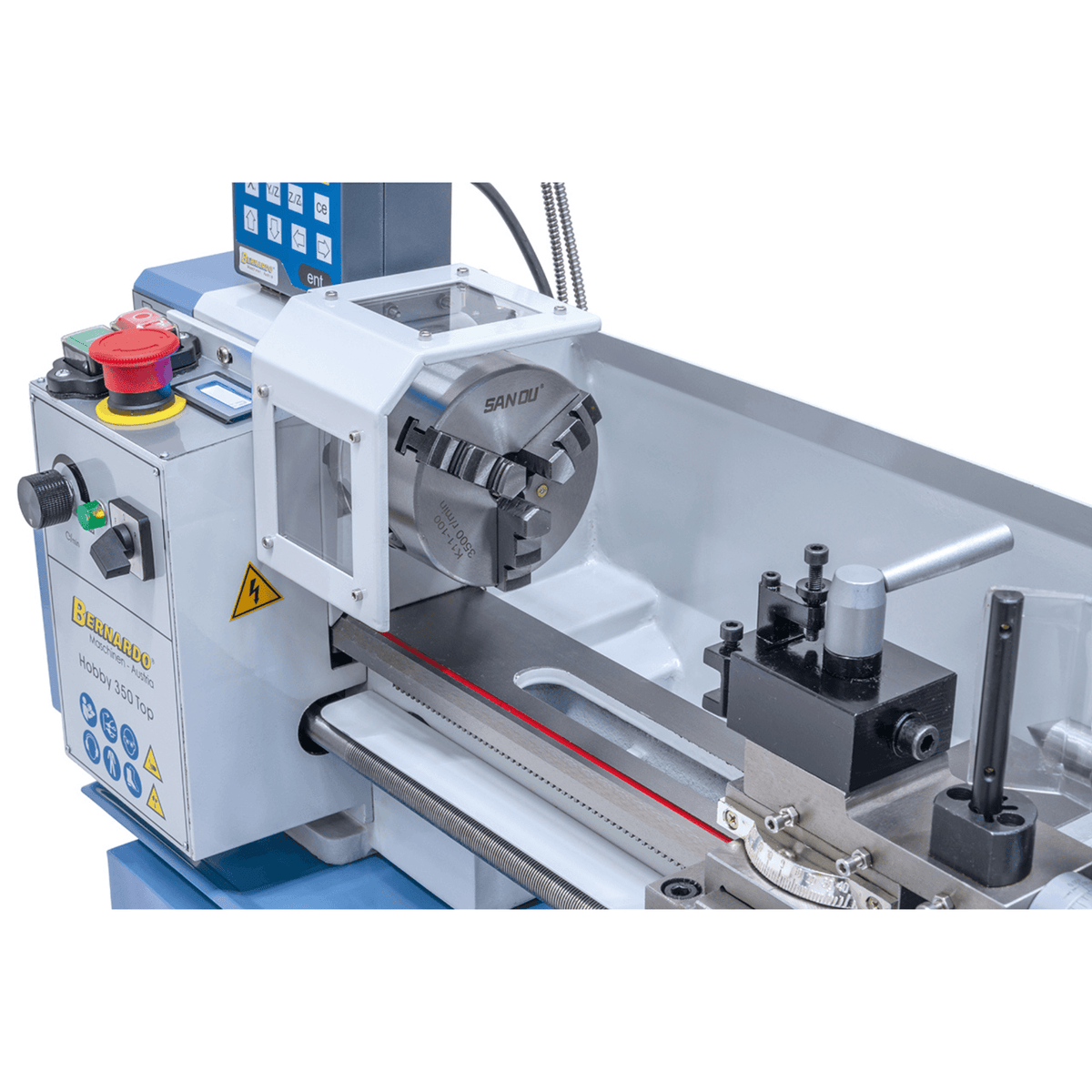 Tour à métaux Bernardo Hobby 350 Top compact avec affichage numérique 2 axes