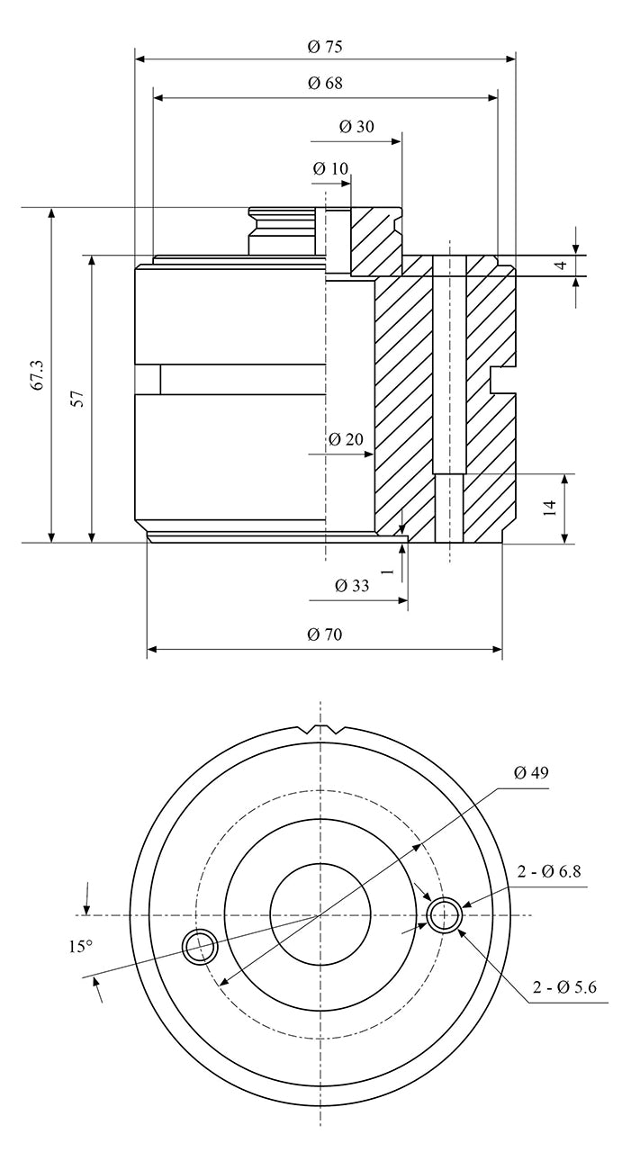 Porte-outil à changement rapide Système Multifix Dimensions E