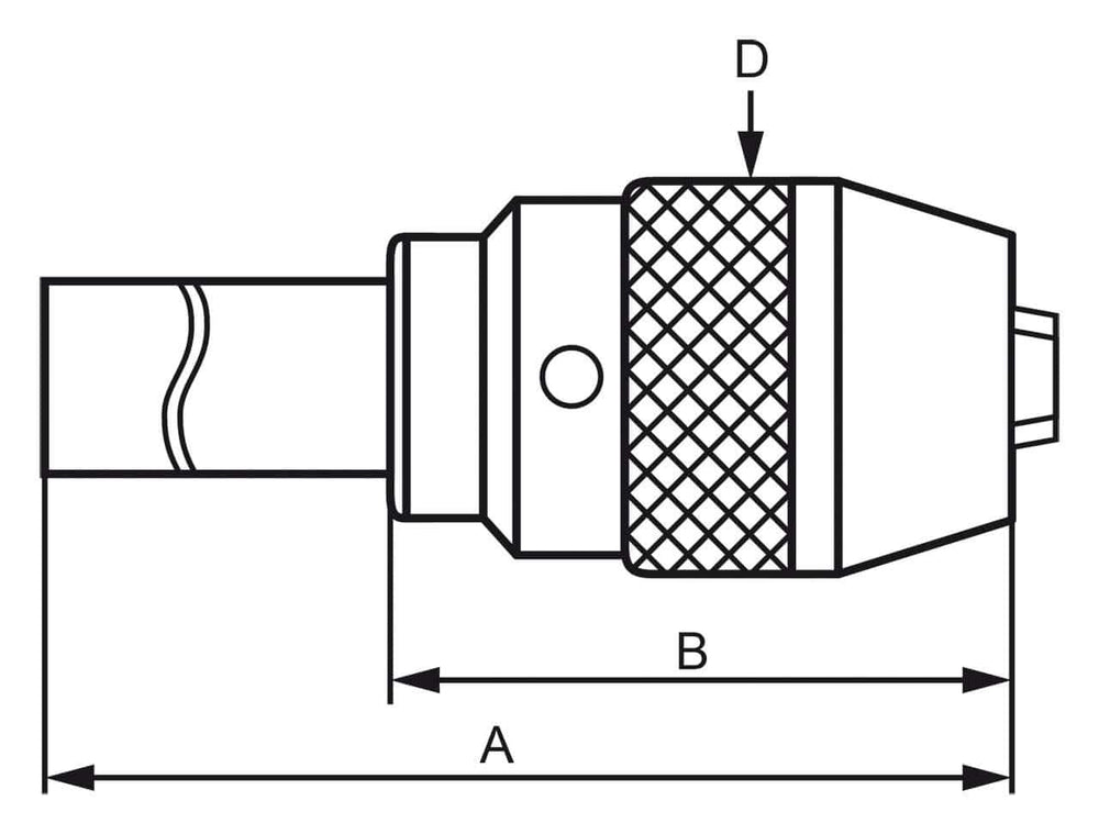 Mandrino per trapano a serraggio rapido con supporto diretto CM 2 / 1 - 16 mm