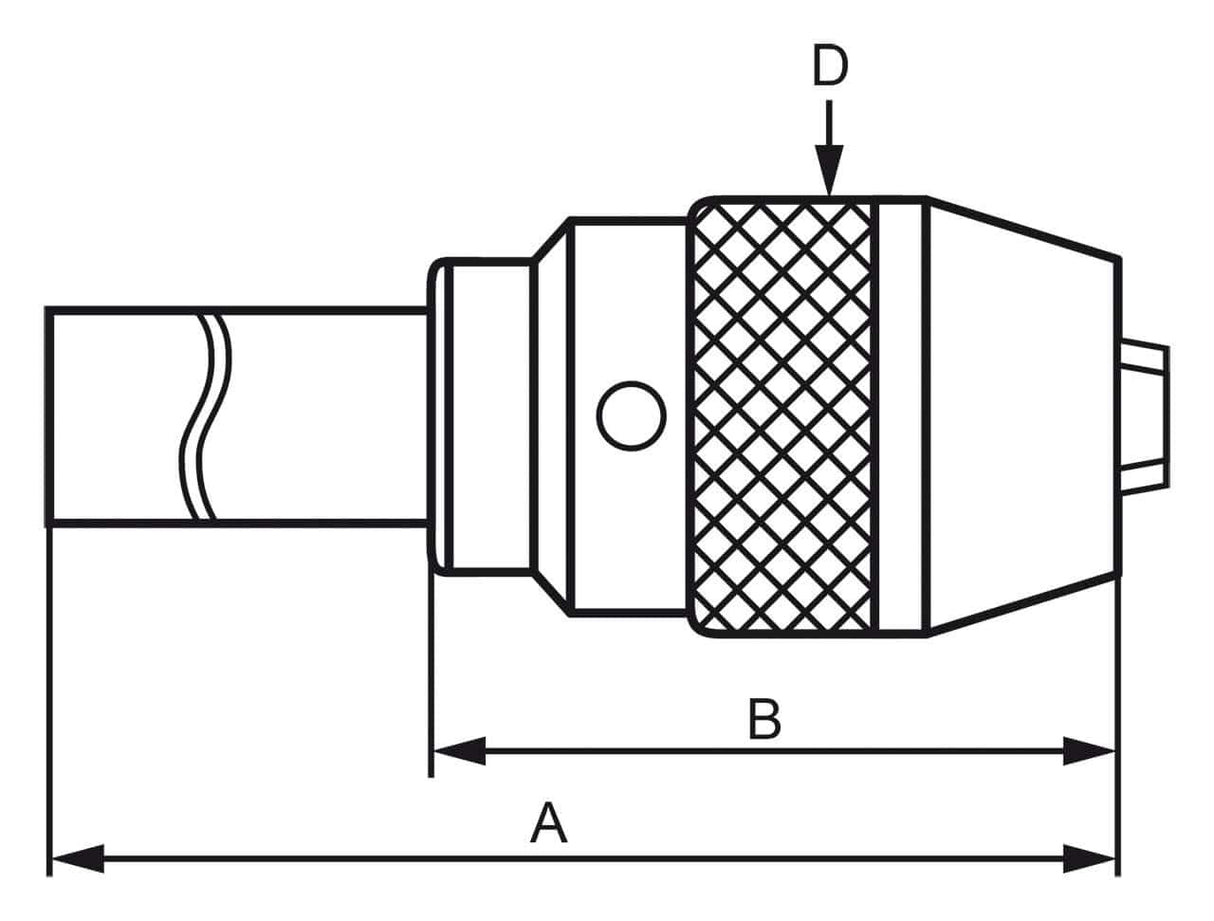 Mandrino per trapano a serraggio rapido con supporto diretto CM 2 / 1 - 16 mm