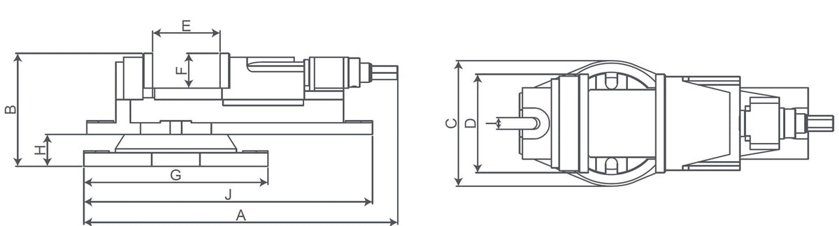 Étau de machine Bernardo KV 125