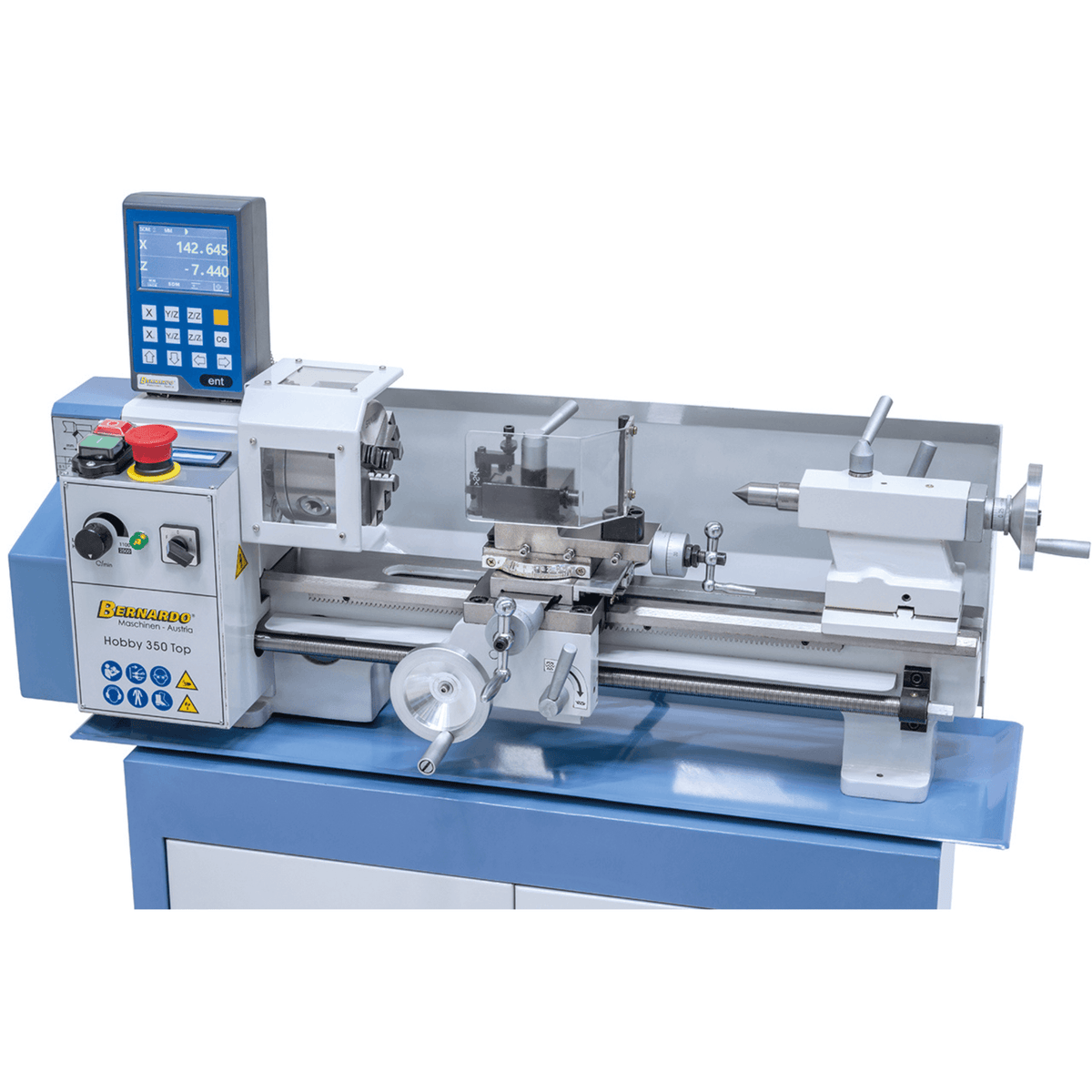 Tour à métaux Bernardo Hobby 350 Top compact avec affichage numérique 2 axes