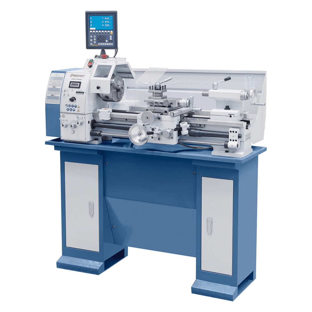 Tornio Bernardo Profi 700 BQV Vario / 230 V con DRO – Compatto e preciso