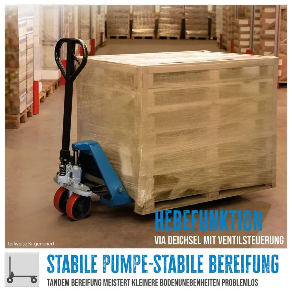 Transpalette manuel Güde 2500 kg – PU (fourches 1800 mm)
