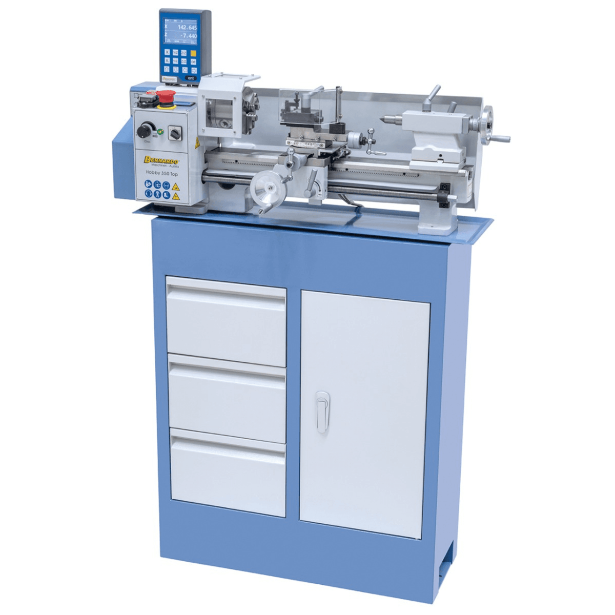 Tour à métaux Bernardo Hobby 350 Top compact avec affichage numérique 2 axes