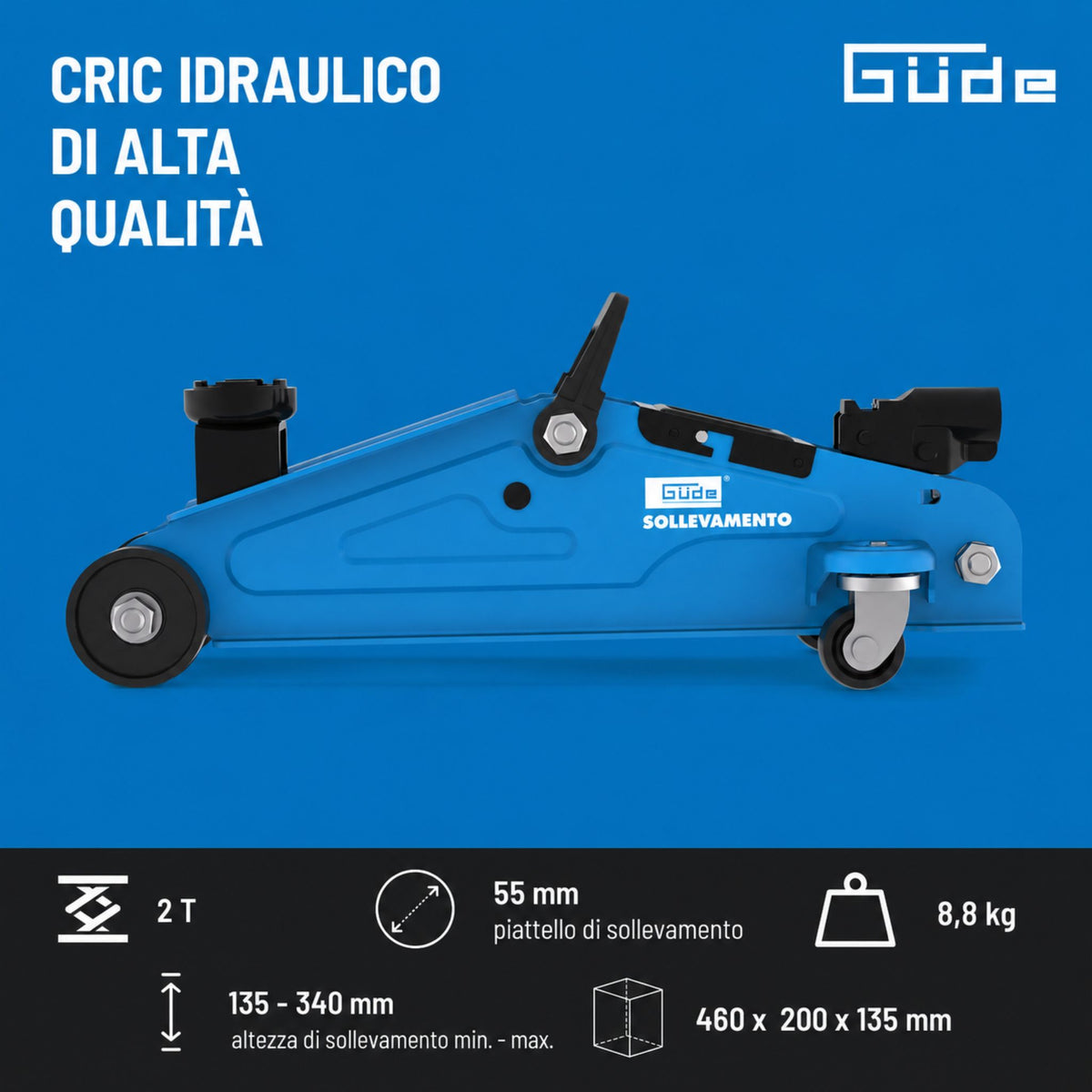 Cric hydraulique roulant Güde GRH 2/330
