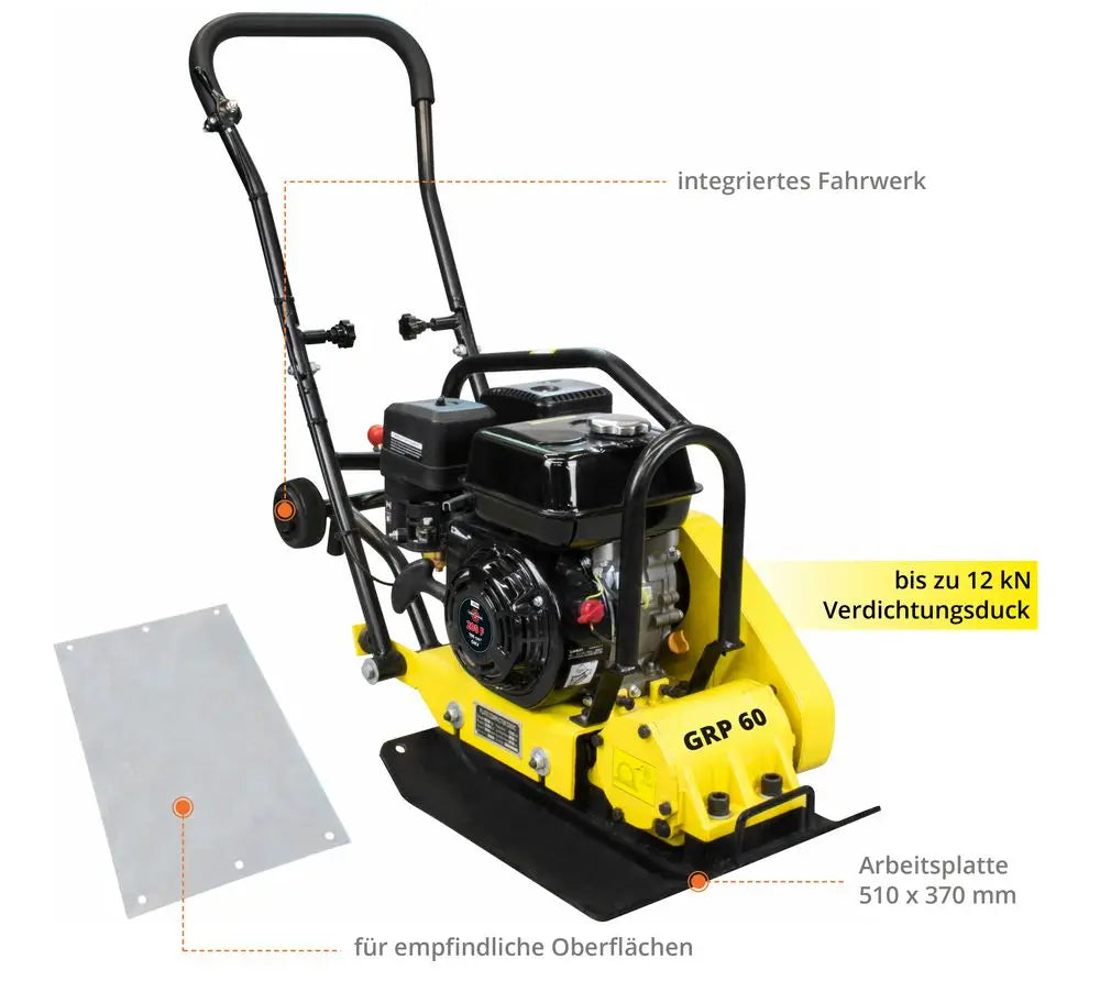 Piastra vibrante Guede GRP 60 – Compatta, potente e maneggevole