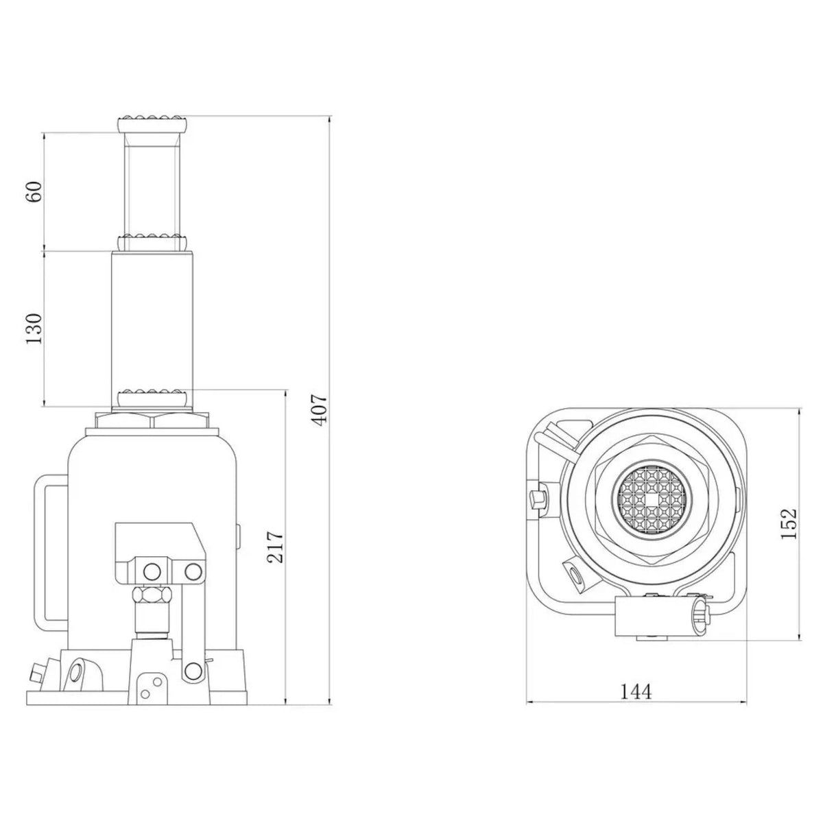 Cric bouteille Güde GSH-20T