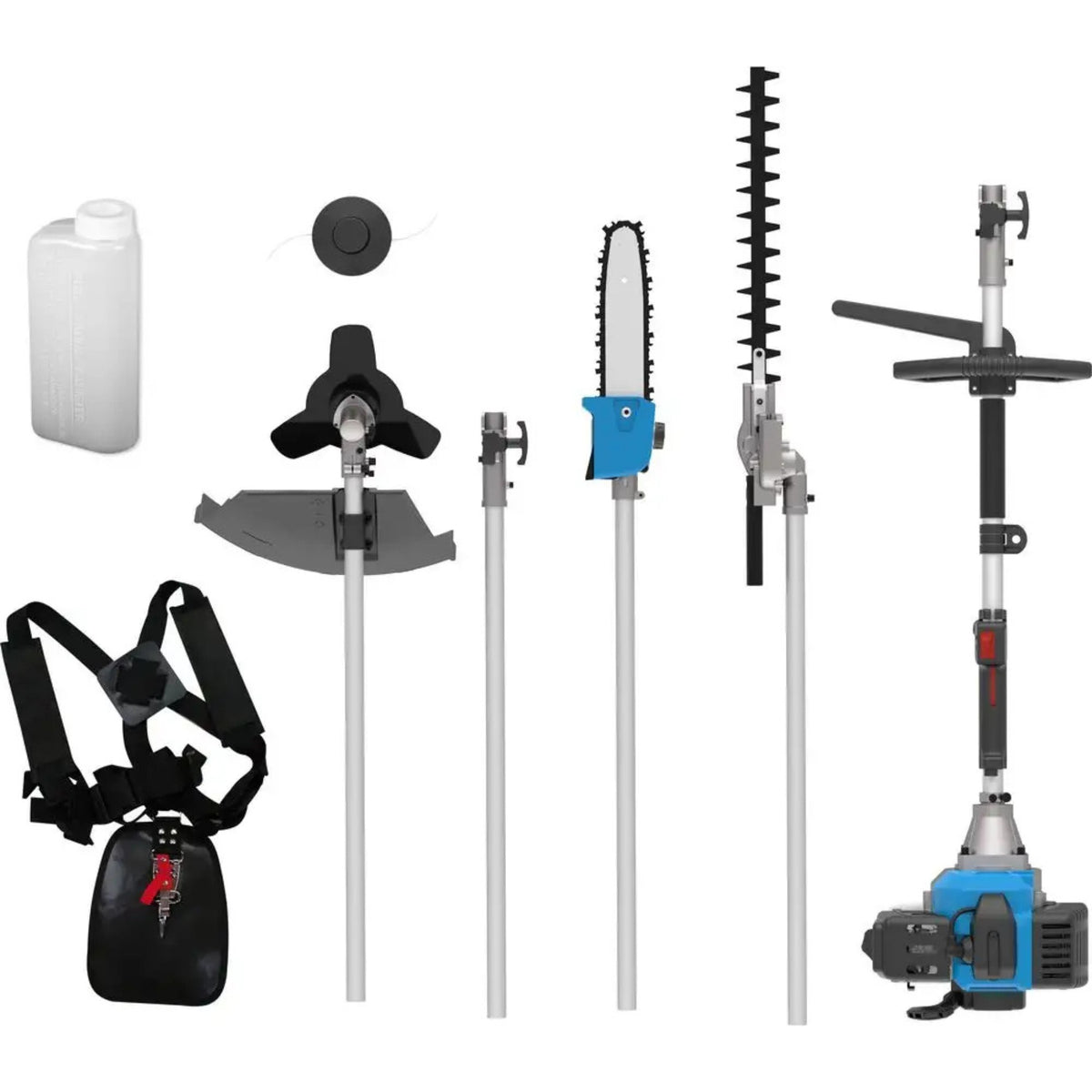 Débroussailleuse multifonction Güde GPS 1001 4en1 – moteur 2 temps 1,2 kW avec 4 outils