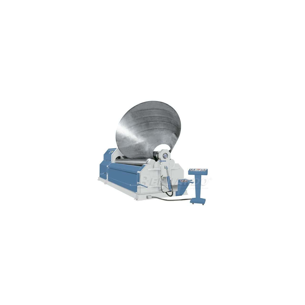 Calandra Bernardo AHS 2600 – 25,0 a 4 rulli idraulici, con rulli Ø 390 / 360 / 300 mm e motore 18,5 kW, per lamiere fino a 30 mm.
