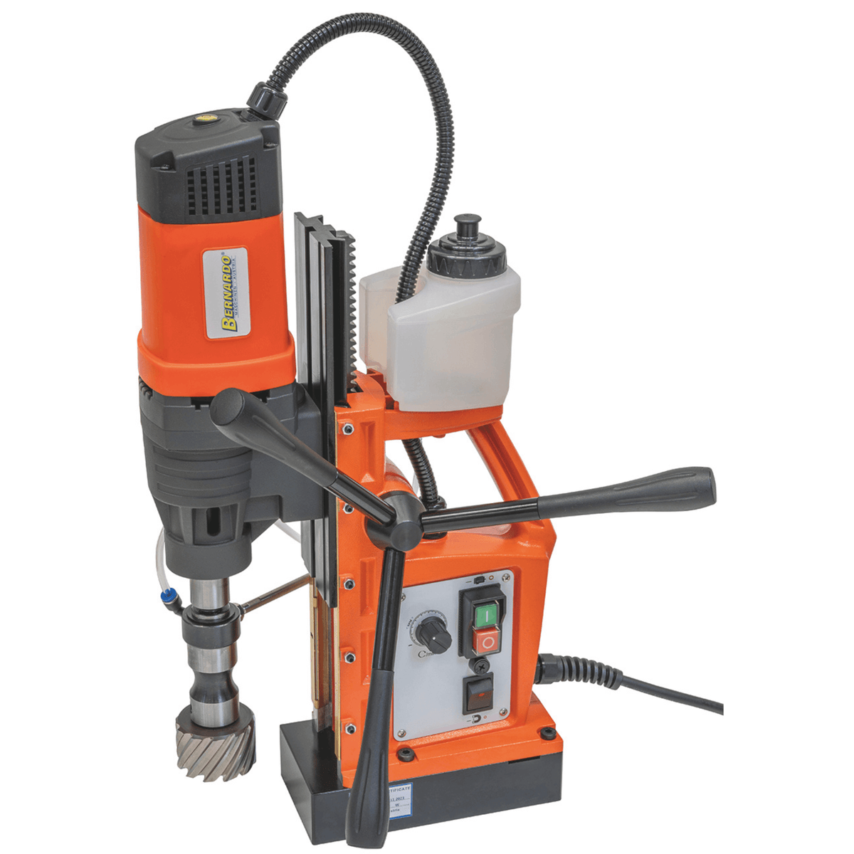 Bernardo Carotatrice magnetica MD 6050 VD con capacità di foratura Ø 60 mm, base magnetica 16.000 N e sistema di lubrificazione interna.