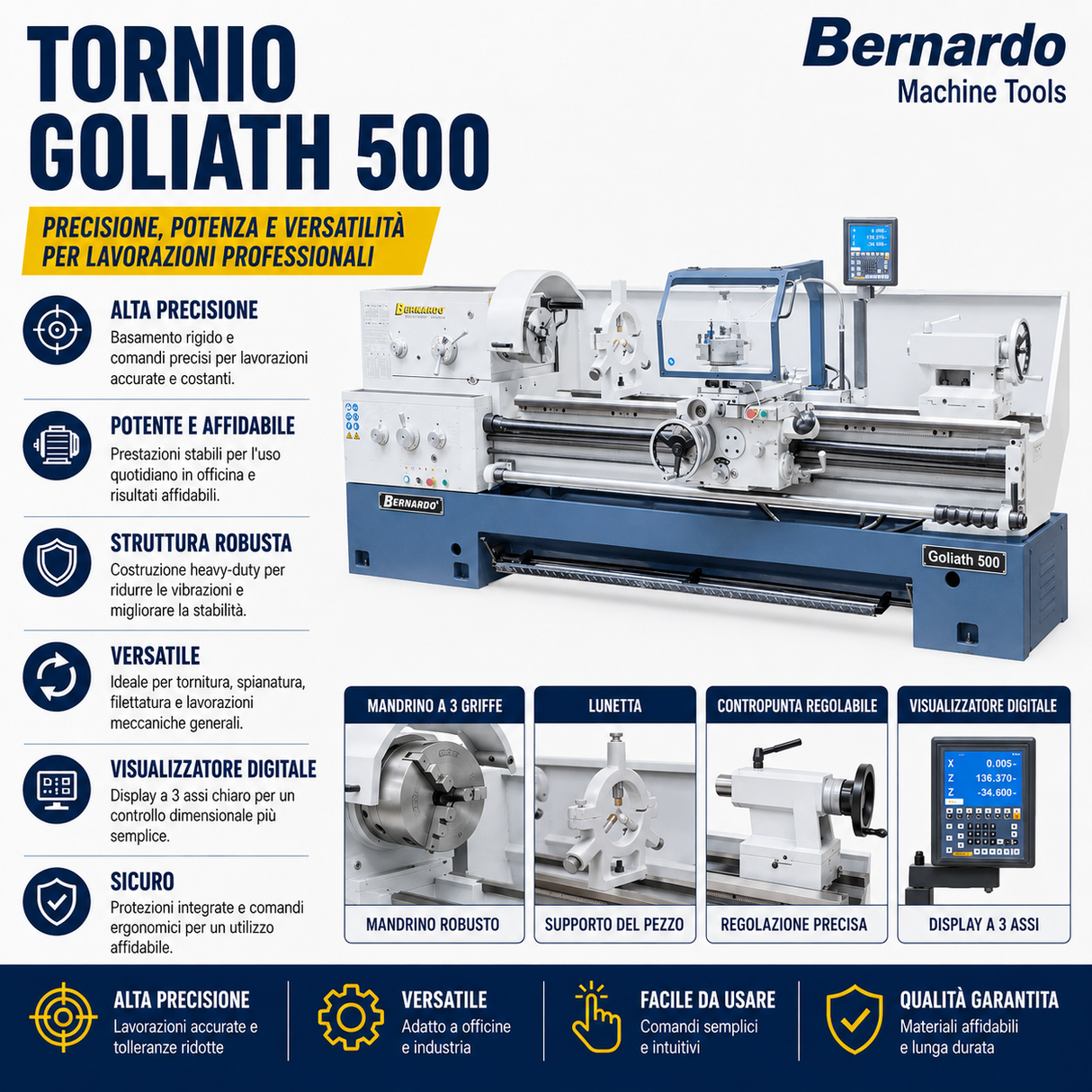 Tour à métaux Bernardo Goliath 500 x 1500