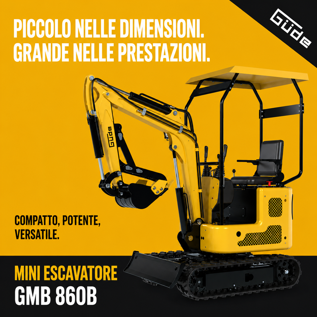 Mini-excavatrice Güde GMB 860B