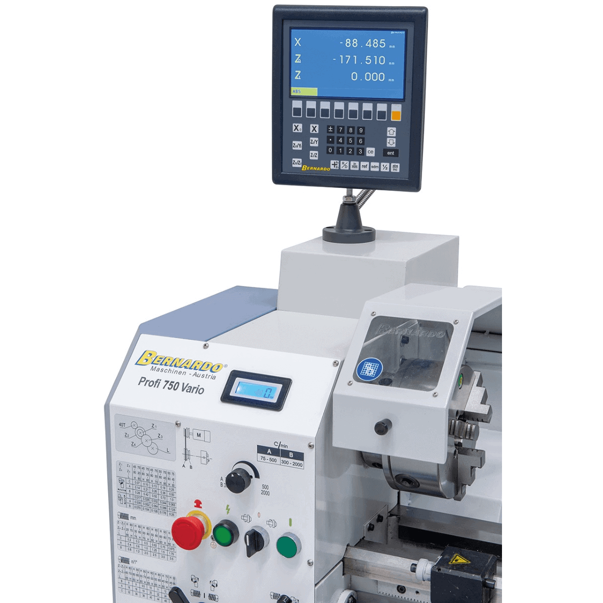 Bernardo Profi 750 Vario 400 V – Tornio parallelo con DRO 2 assi