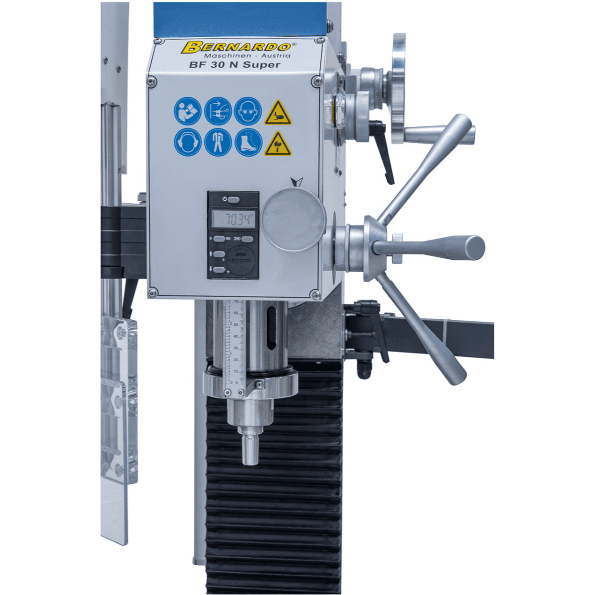 Drill and milling machine BF 30 N Super with feed and 3-axis display ES-12 V