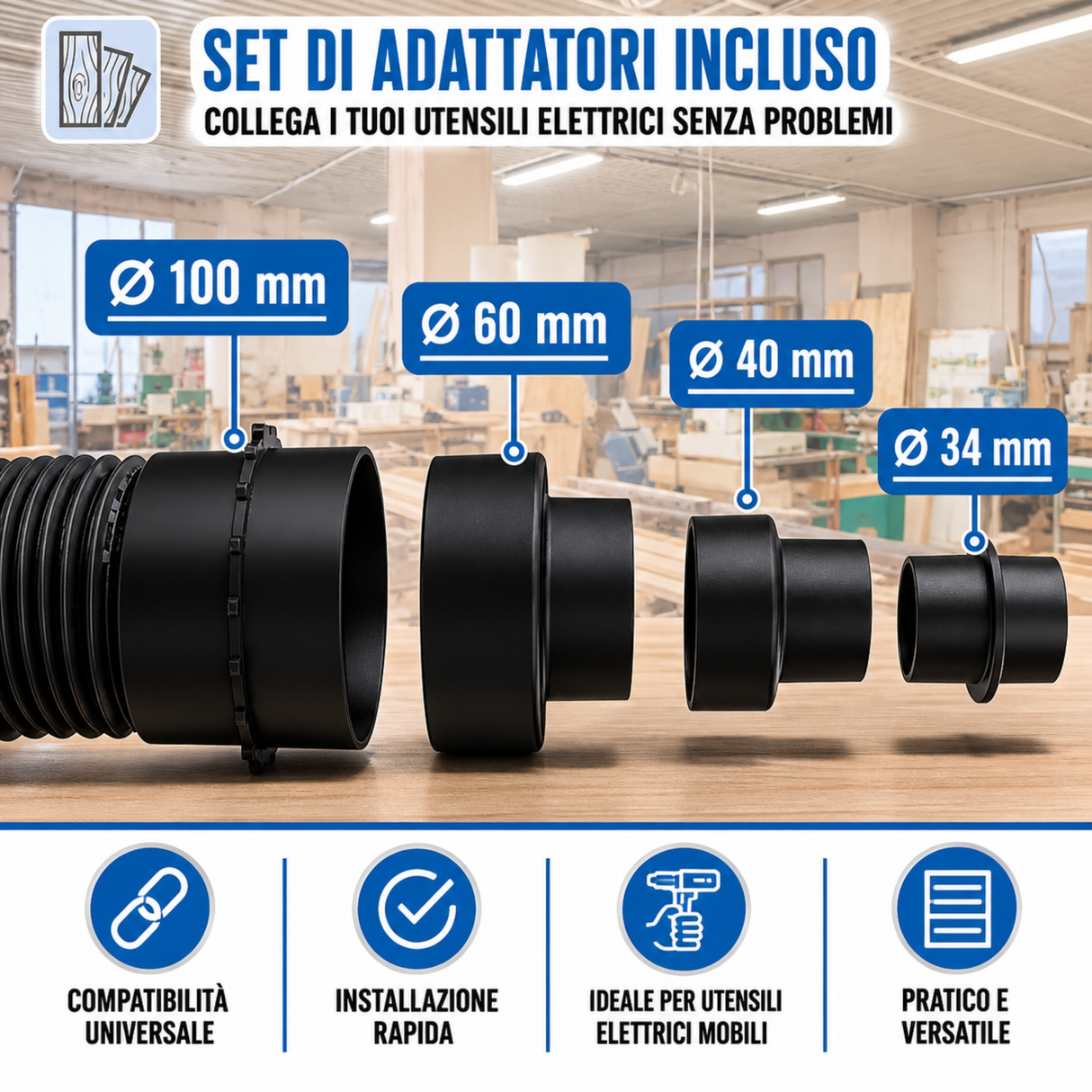 Installation d'aspiration mobile Guede GAA 65.1 1150 m³/h