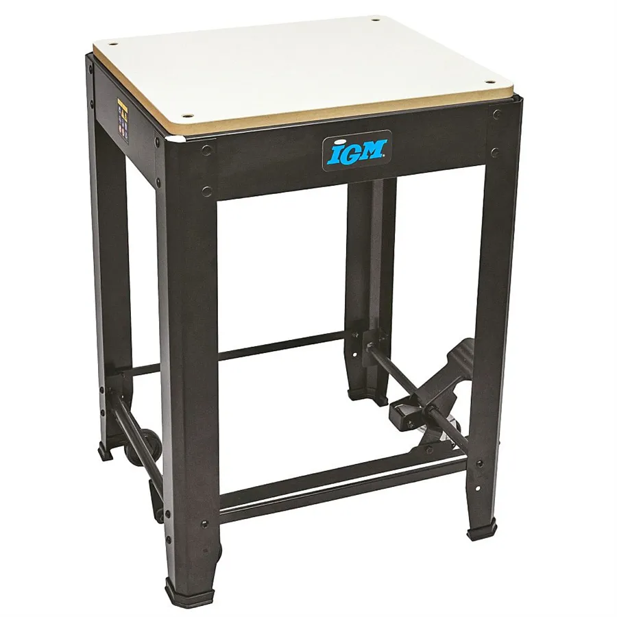 Chariot mobile pour machines d'établi IGM ST1M – capacité 200 kg, plateau 570×500 mm