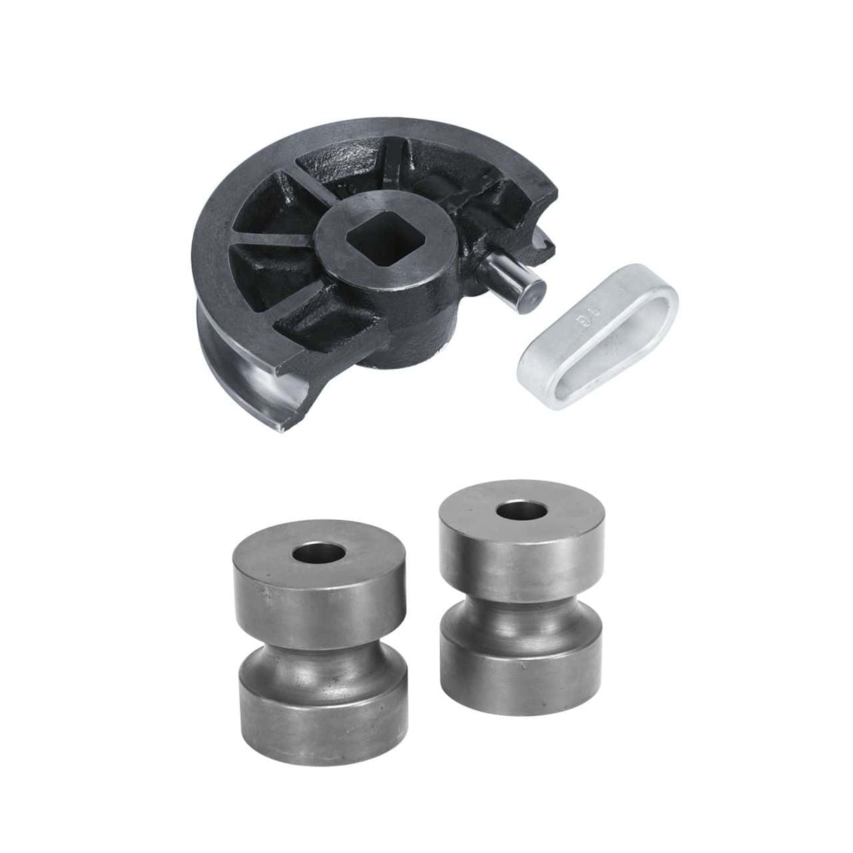 Segmento di piegatura da 48,3 mm completo di rulli di contrasto e anello, compatibile con BM 60 A per lavorazioni professionali su tubi.