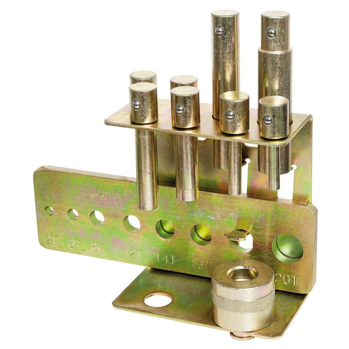 Kit professionale da 10 mandrini di pressione in acciaio ad alta resistenza, compatibile con presse industriali WK e PWK.