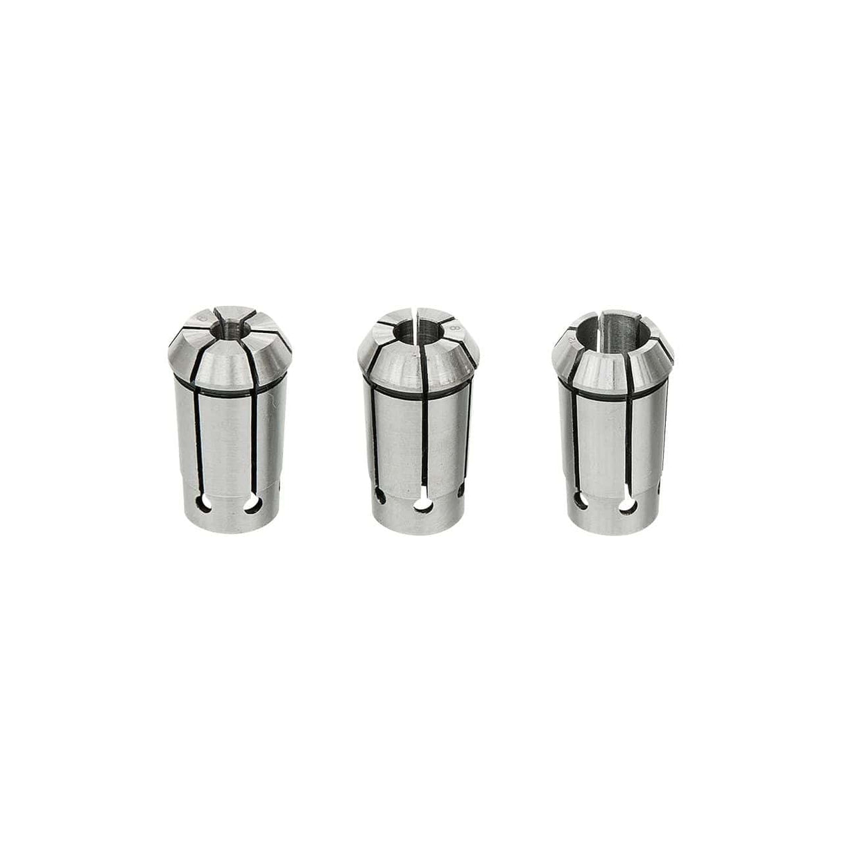 Set professionale di pinze di serraggio per mandrino T 500 PF, per utensili da 6, 8 e 12 mm. Alta precisione e tenuta sicura per fresatura di qualità.