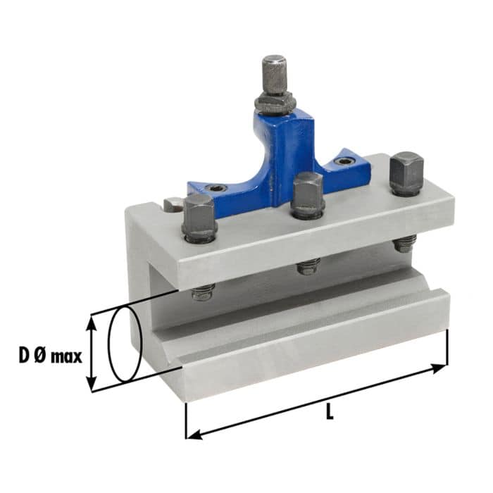 Supporto intercambiabile con un inserto prismatico diam. 30 x 100 mm per le dimensioni E