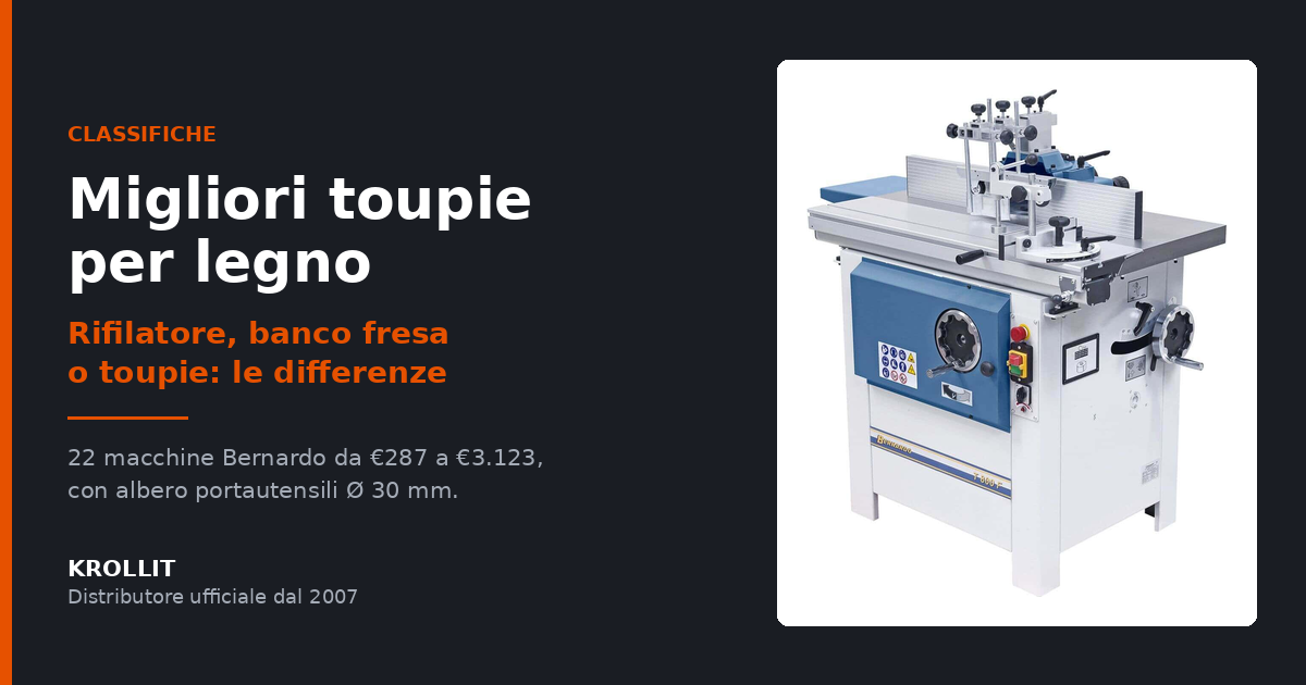 Migliori toupie per legno: come scegliere tra rifilatore, banco fresa e stazionaria