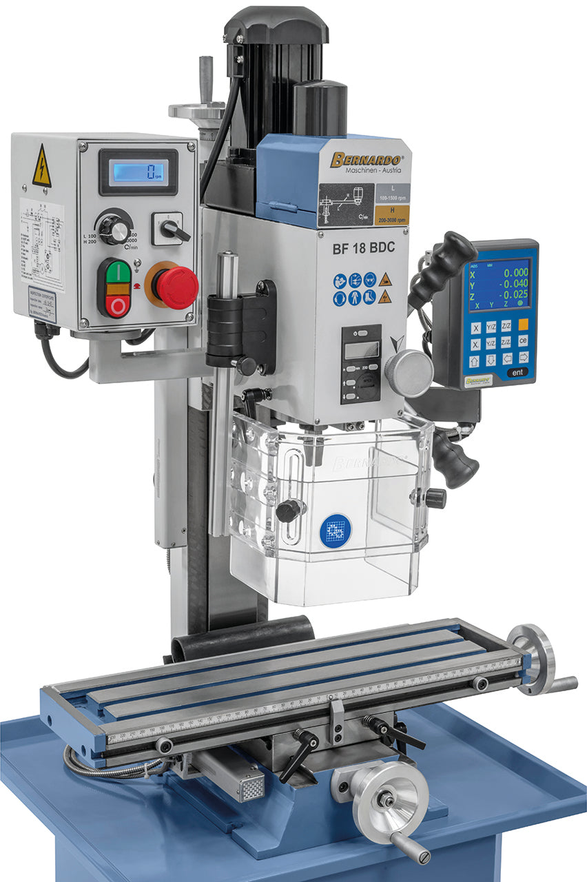 Trapano fresatrice Bernardo BF 18 BDC con DRO 3 assi DT 40 – 230V