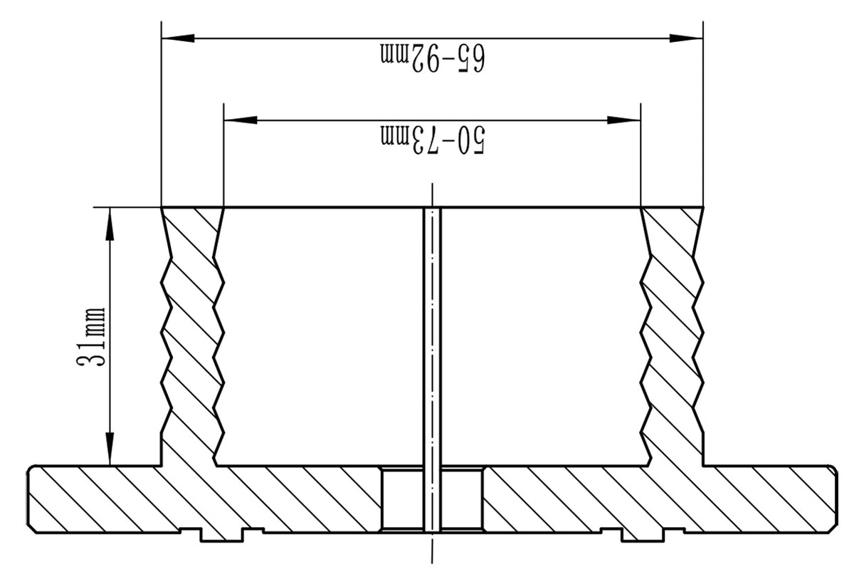 Mandrin pour tour Bernardo Mors cannelés pour mandrin M115