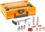 Kit d'accessoires de serrage autobloquant UJK pour chien dans un coffret T-LOC