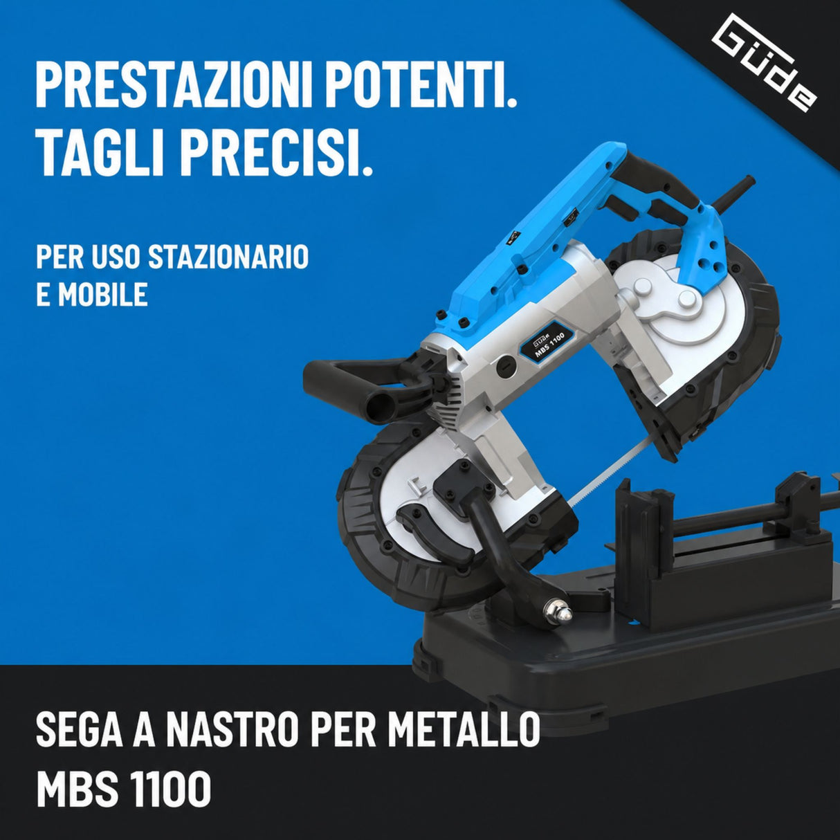 Scie à ruban pour métaux Güde MBS 1100 professionnelle 1100 W