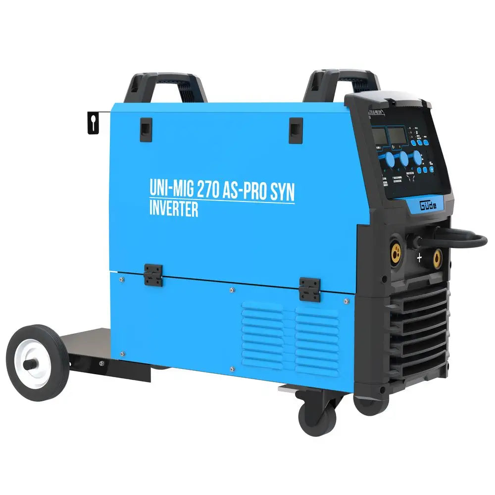 Poste à souder multiprocédé Güde Uni-Mig 270 AS-Pro SYN – onduleur triphasé 400V, MIG/MAG, MMA, fil fourré et TIG