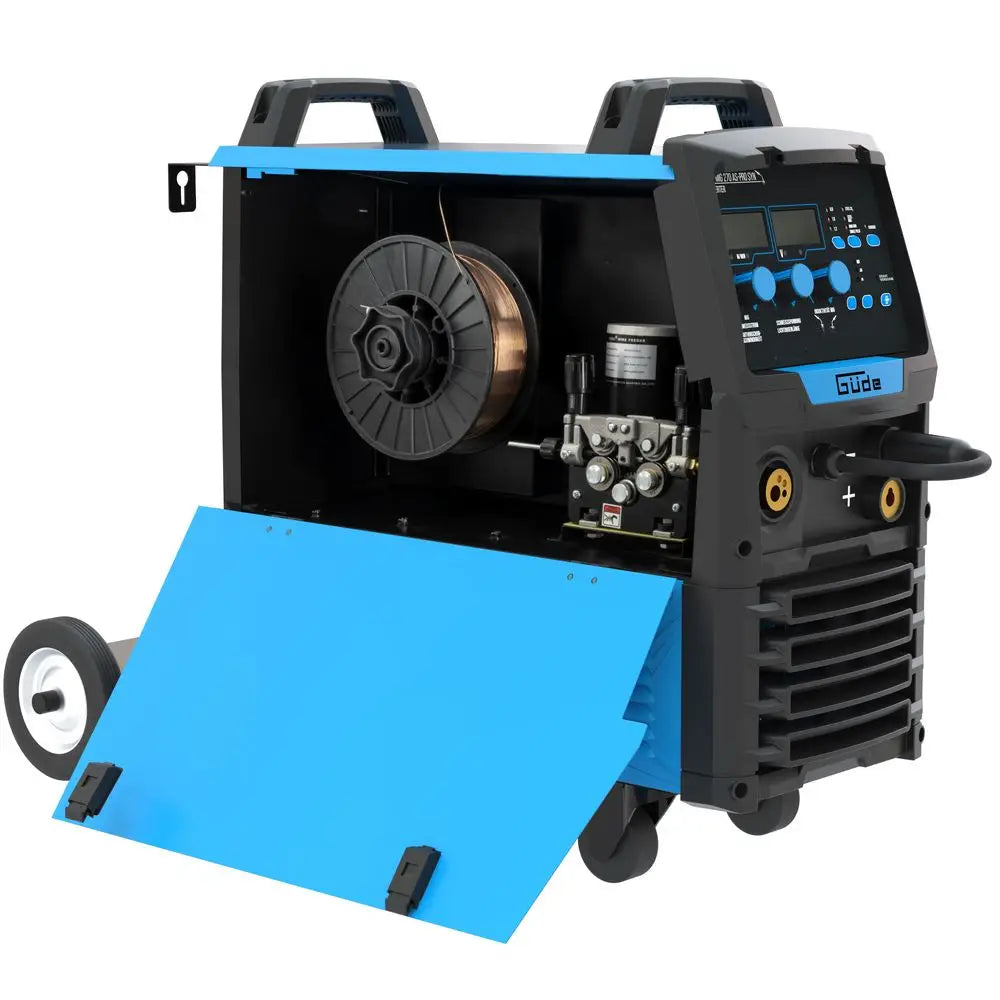 Poste à souder multiprocédé Güde Uni-Mig 270 AS-Pro SYN – onduleur triphasé 400V, MIG/MAG, MMA, fil fourré et TIG