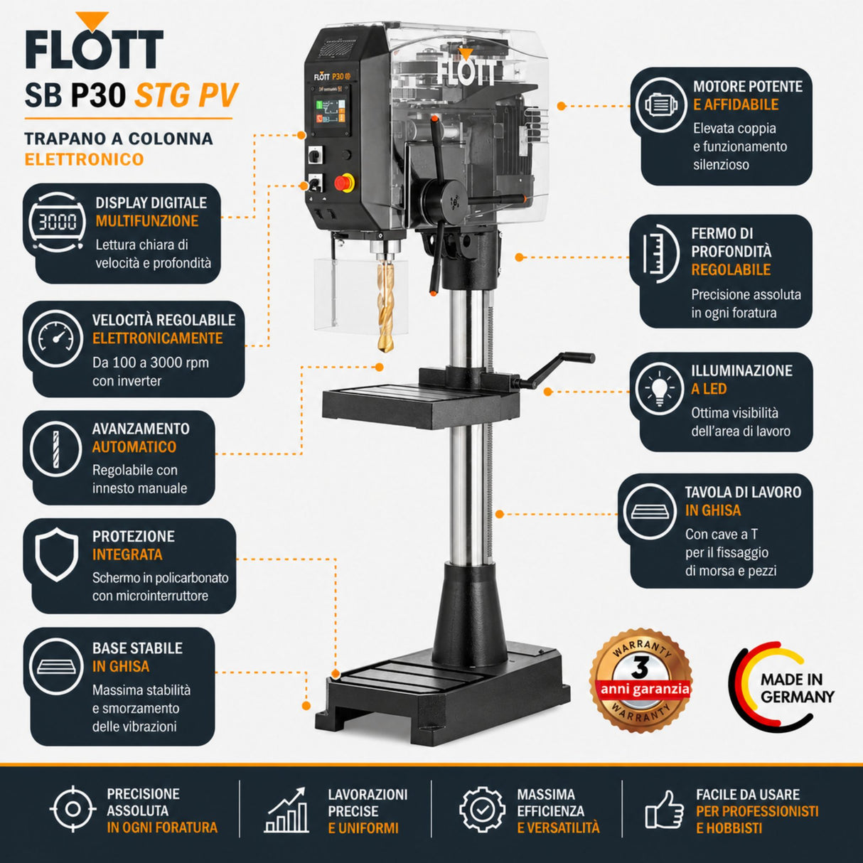 Perceuse à colonne Flott SB P30 STG PV
