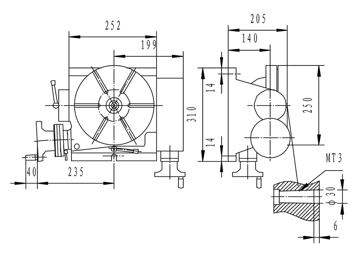 Tavola rotante inclinabile TSK 250