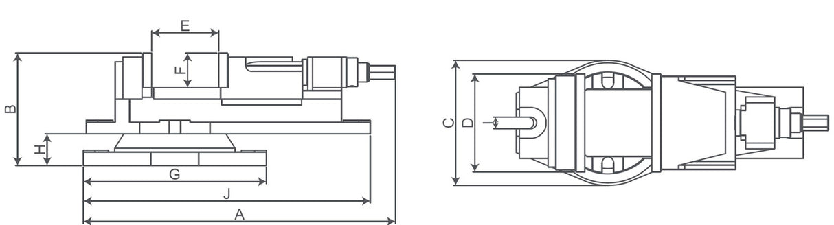 Étau de machine Bernardo KV 100 28-2080