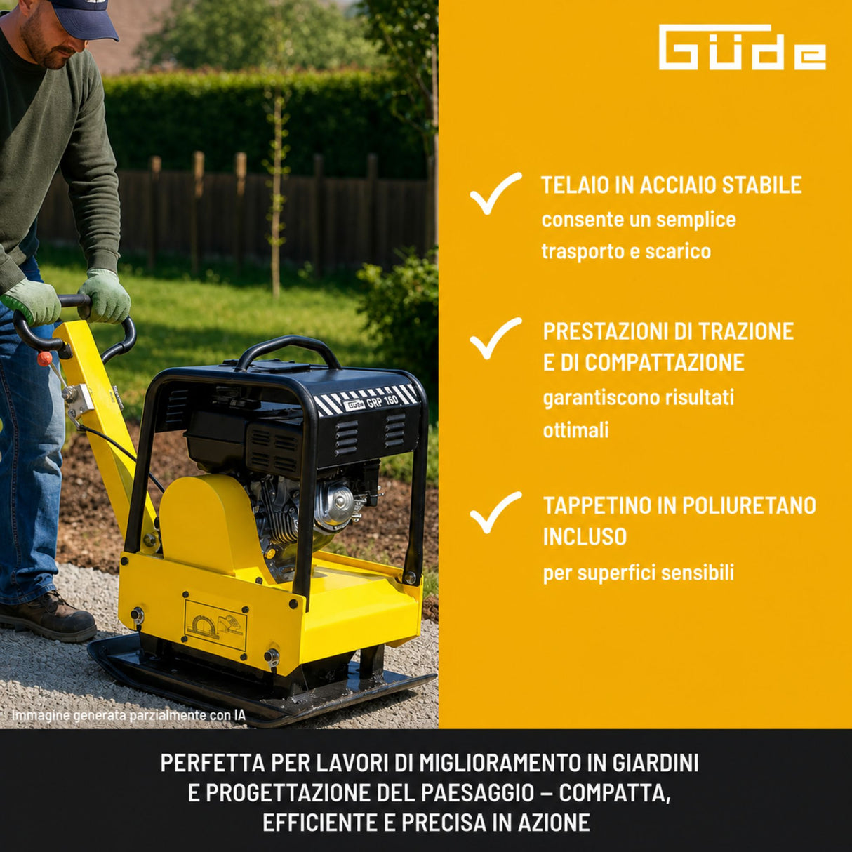 Équipement de chantier Guede Plaque vibrante GRP 160 30 kN