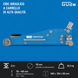 Cric hydraulique roulant Güde GRH 2.5/460AL