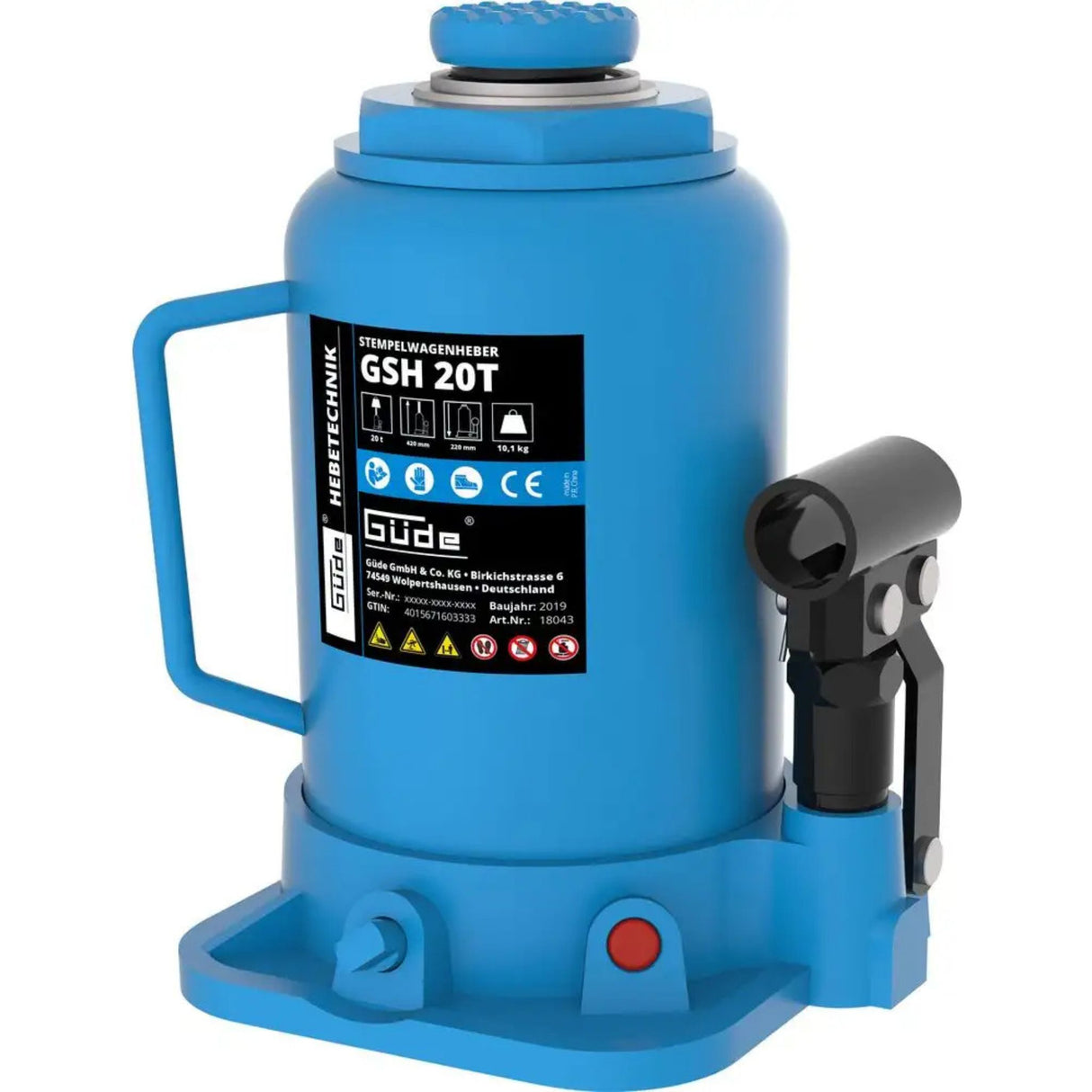 Cric bouteille Güde GSH-20T