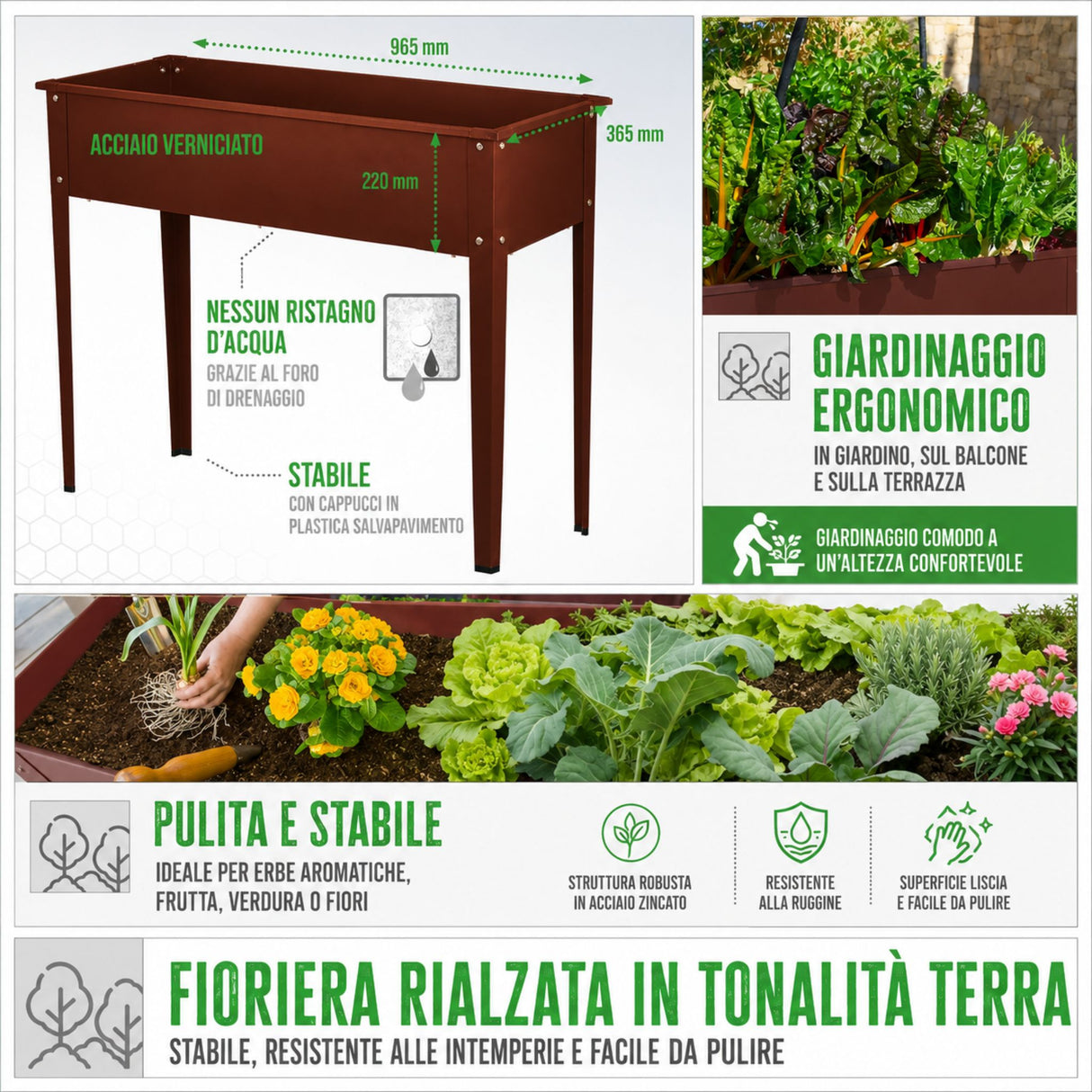 Fioriera Rialzata Güde GHB 80 R