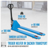 Transpalette manuel Güde 2500 kg – PU (fourches 1800 mm)