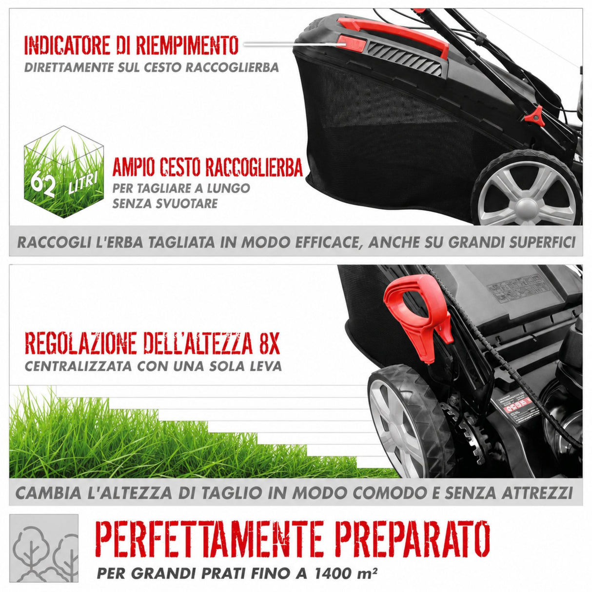 Tondeuse Güde ECO WHEELER 464.4 R Li ES
