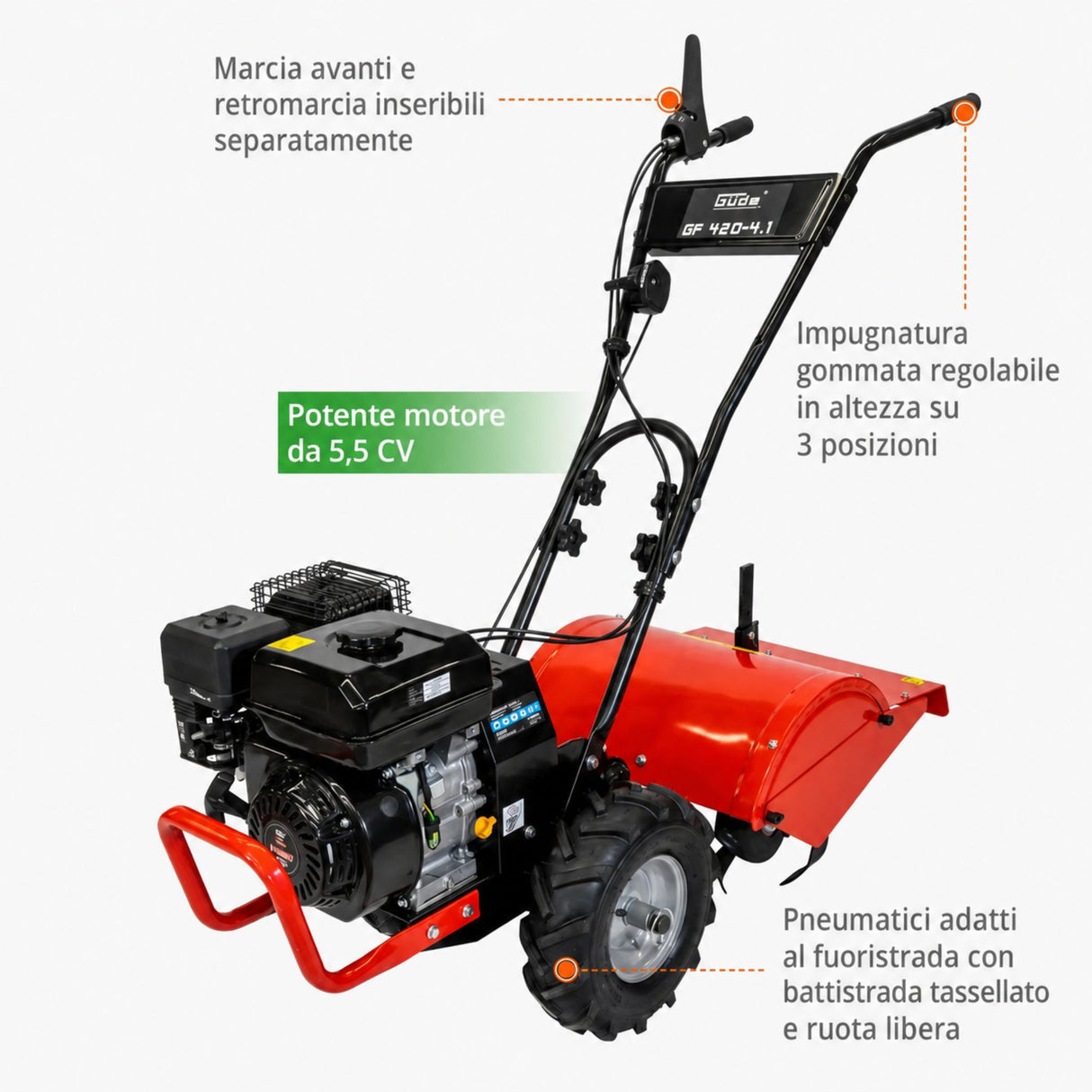 Motobineuse à essence Güde GF 420-4.1