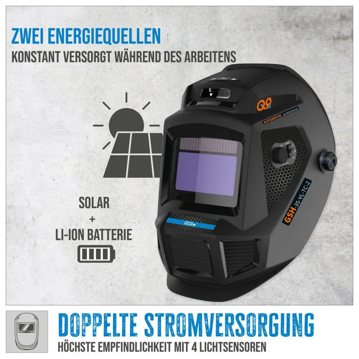 Équipement de soudage Güde GÜDE Casque de soudage automatique