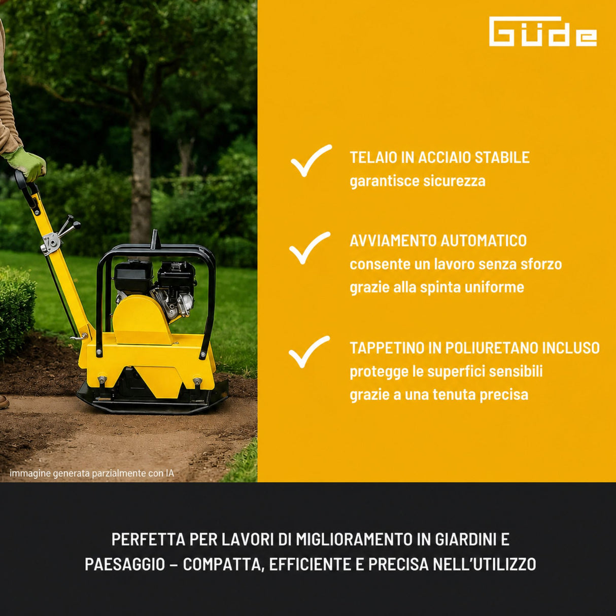 Équipement de chantier Guede Plaque vibrante GRP 125