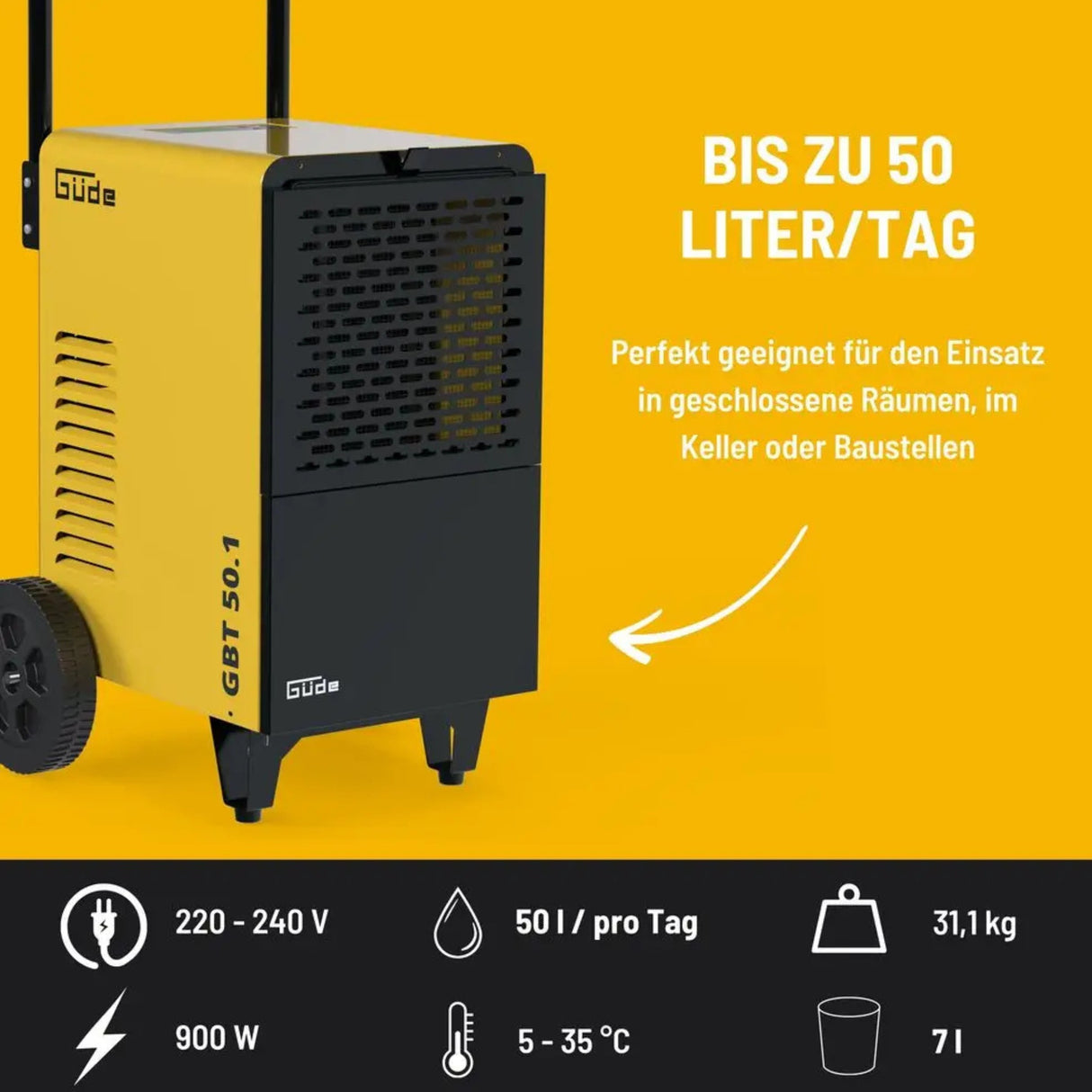 Déshumidificateur Güde GBT 50.1
