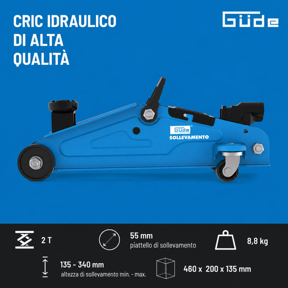 Cric hydraulique roulant Güde GRH 2/330