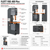 Scie à ruban pour métaux Flott VBS 400 Plus Scie à ruban verticale
