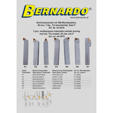 Set di Utensili da Tornio con Inserti in Metallo Duro, 20 mm, Set P