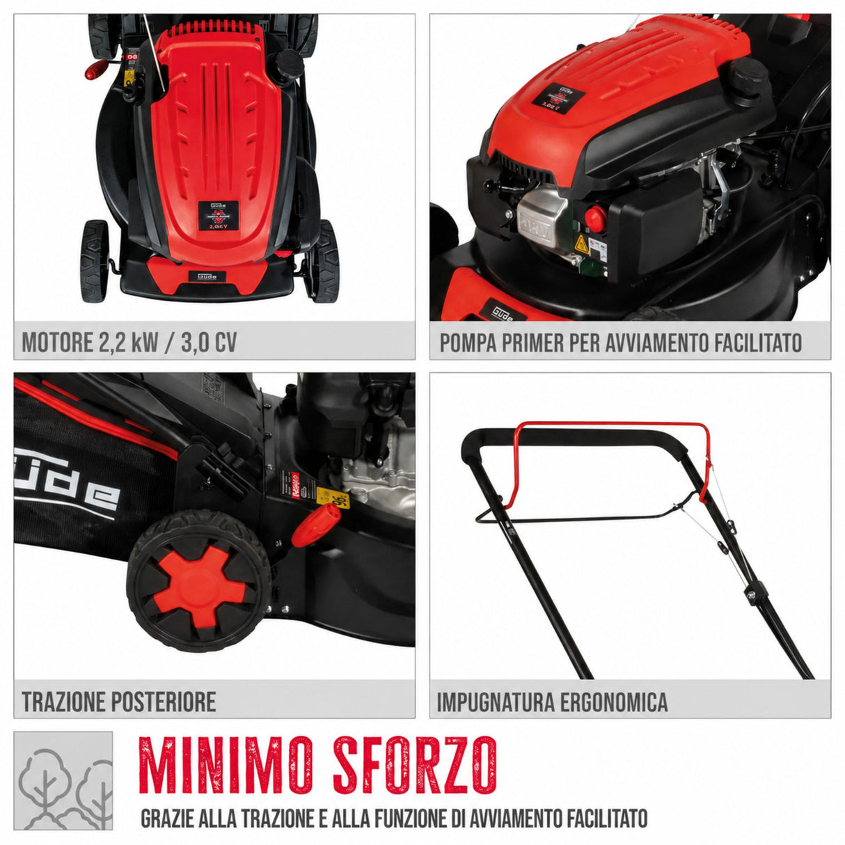 Tondeuse à gazon poussée Güde ECO WHEELER 413.3 R