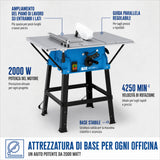 Scie circulaire de table Guede GTK 2000.1 – 2000 W, Ø250 mm, avec extensions